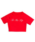 Women's SignaTTTure Red Spandex/Nylon Crop Tops