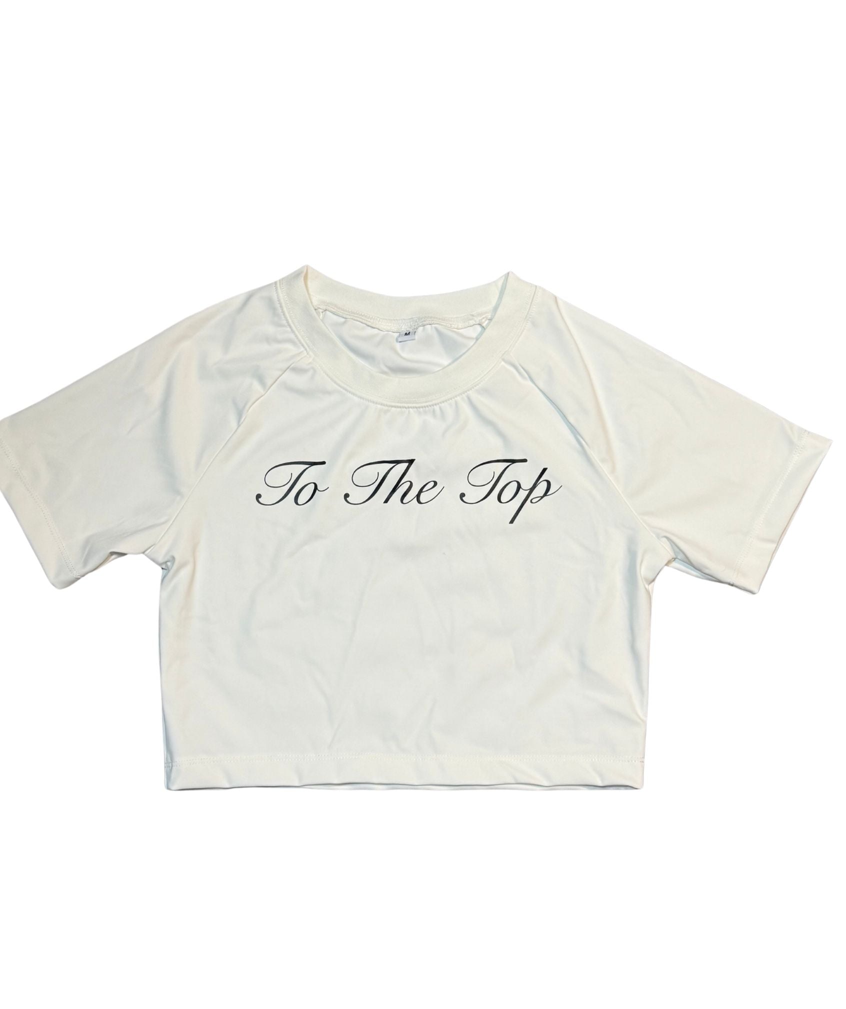 Women's SignaTTTure White Spandex/Nylon Crop Tops