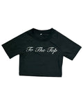 Women's SignaTTTure Black Spandex/Nylon Crop Tops