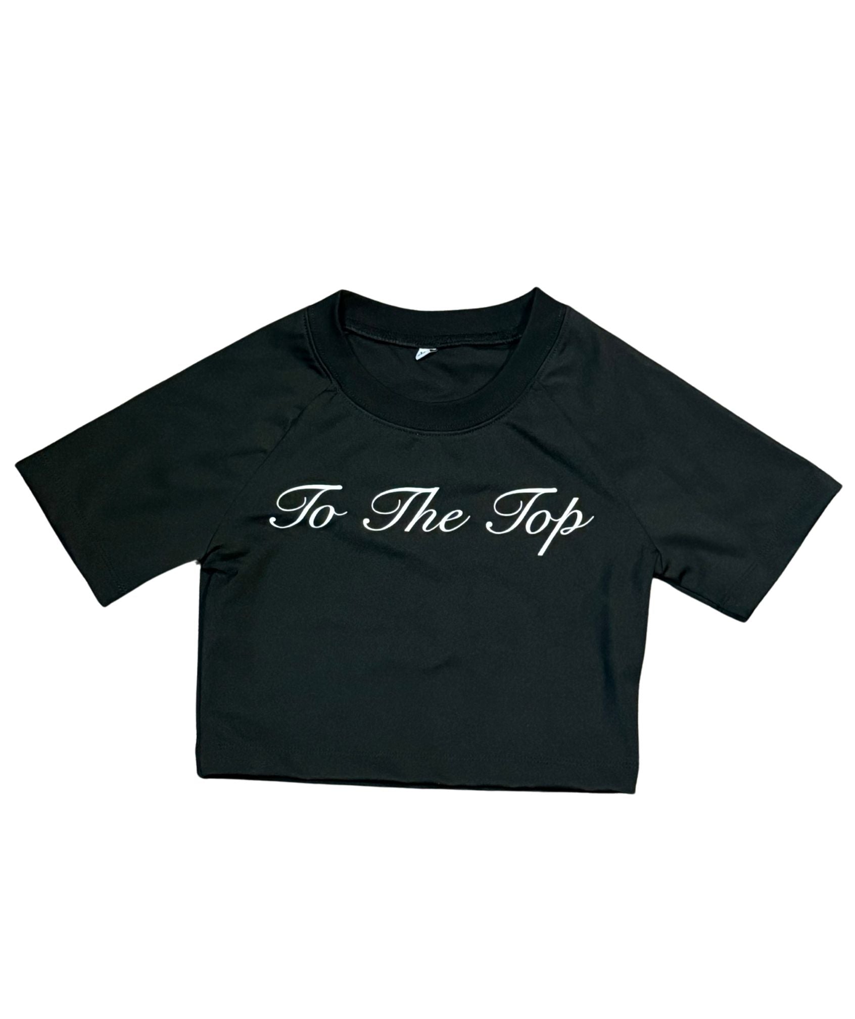 Women's SignaTTTure Black Spandex/Nylon Crop Tops